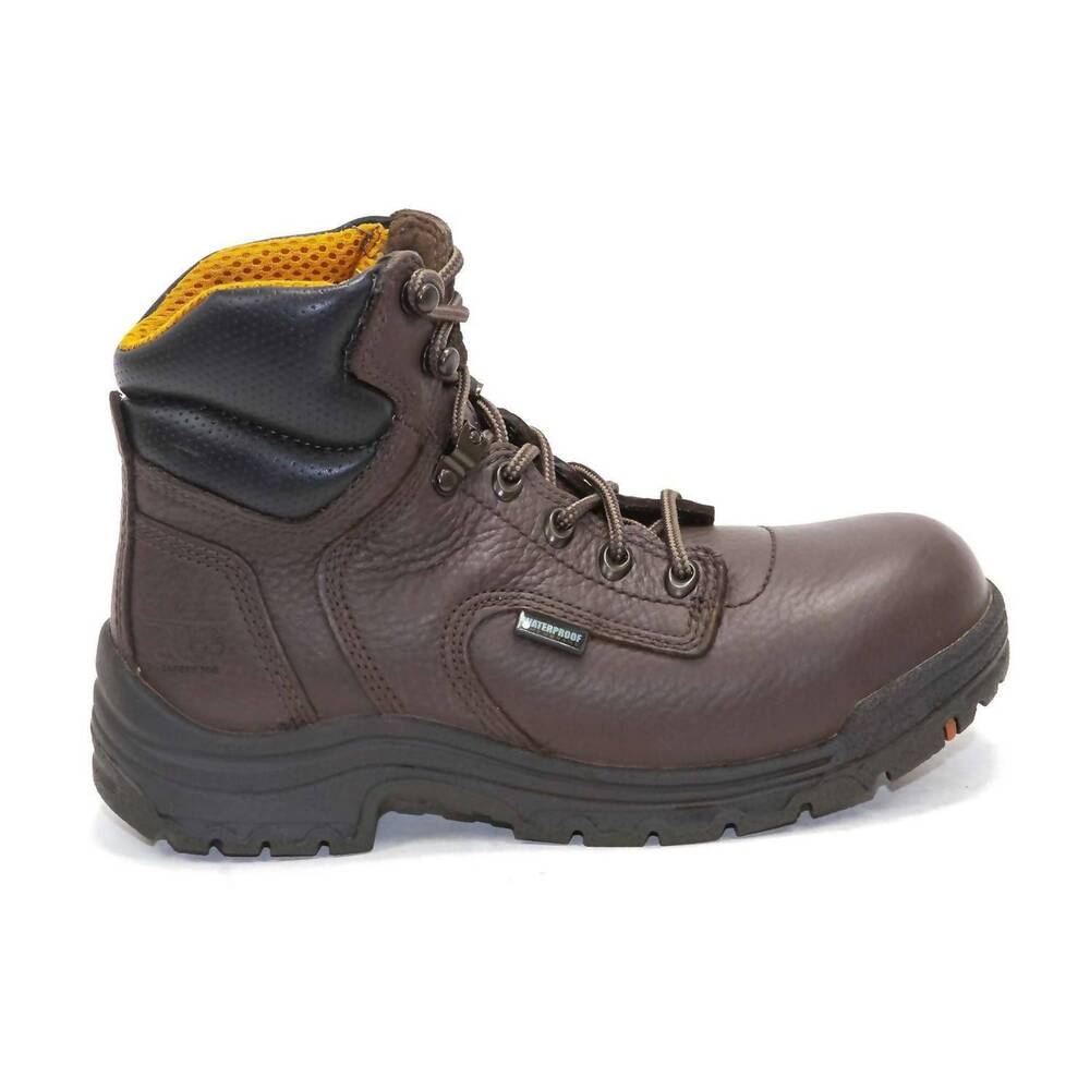 NEW TIMBERLAND women's titan 6" waterproof safety toe boots in brown